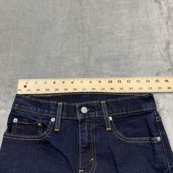 Levis Jeans Mens 28x32 Blue 512 Slim Taper Stretch Dark Wash Denim Work Casual - Picture 3 of 14